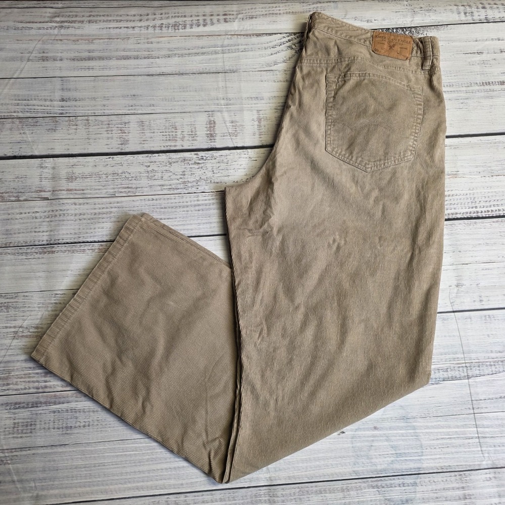 American Eagle Outfitters Pants Mens 38x32 Brown Corduroy Bootcut Mid Rise Jeans